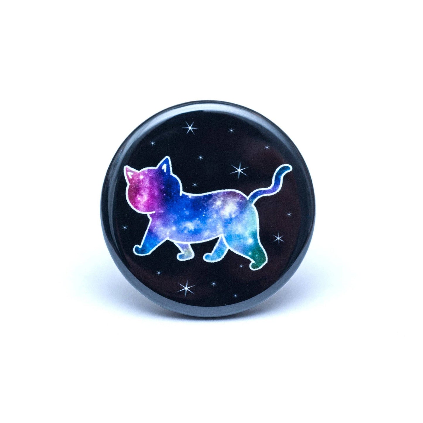 Crafty Queer Studio-Galaxy Animals Pinback Button-accessory-Cat-gather here online