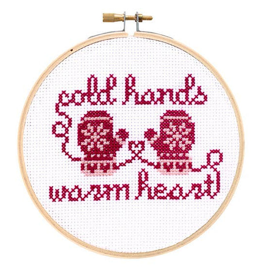 The Stranded Stitch-Holiday Mittens DIY Cross Stitch Kit-xstitch kit-gather here online