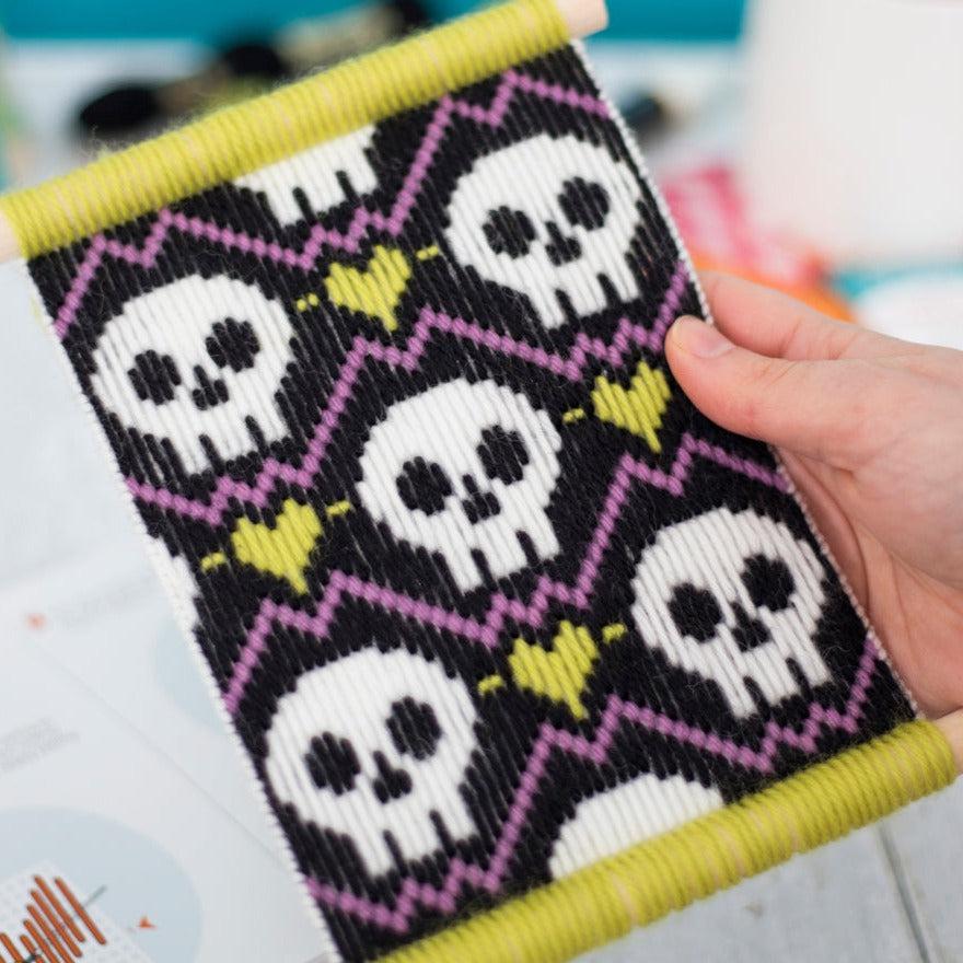 Oh Sew Bootiful-Bargello Skulls Wall Hanging Kit-embroidery kit-gather here online