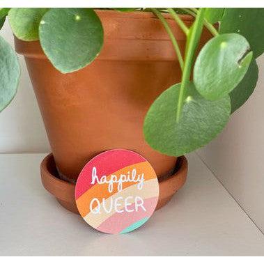 Luck and Lavender Studio-Happily Queer Sticker-accessory-gather here online