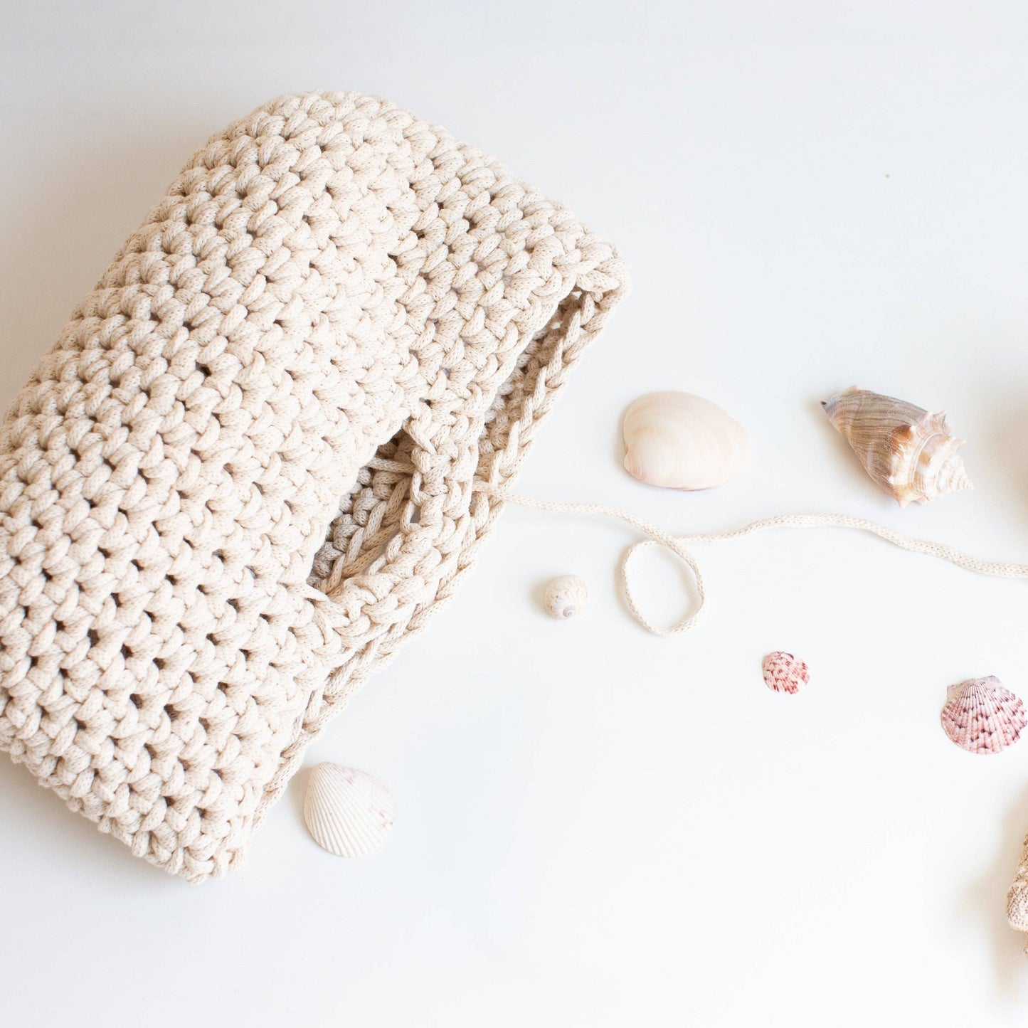 Flax & Twine-Sandy Shores Handbag Kit - Blush-knitting / crochet kit-gather here online