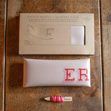 Chasing Threads-DIY Cross Stitch Envelope Case - Light Pink with Red Thread-xstitch kit-gather here online