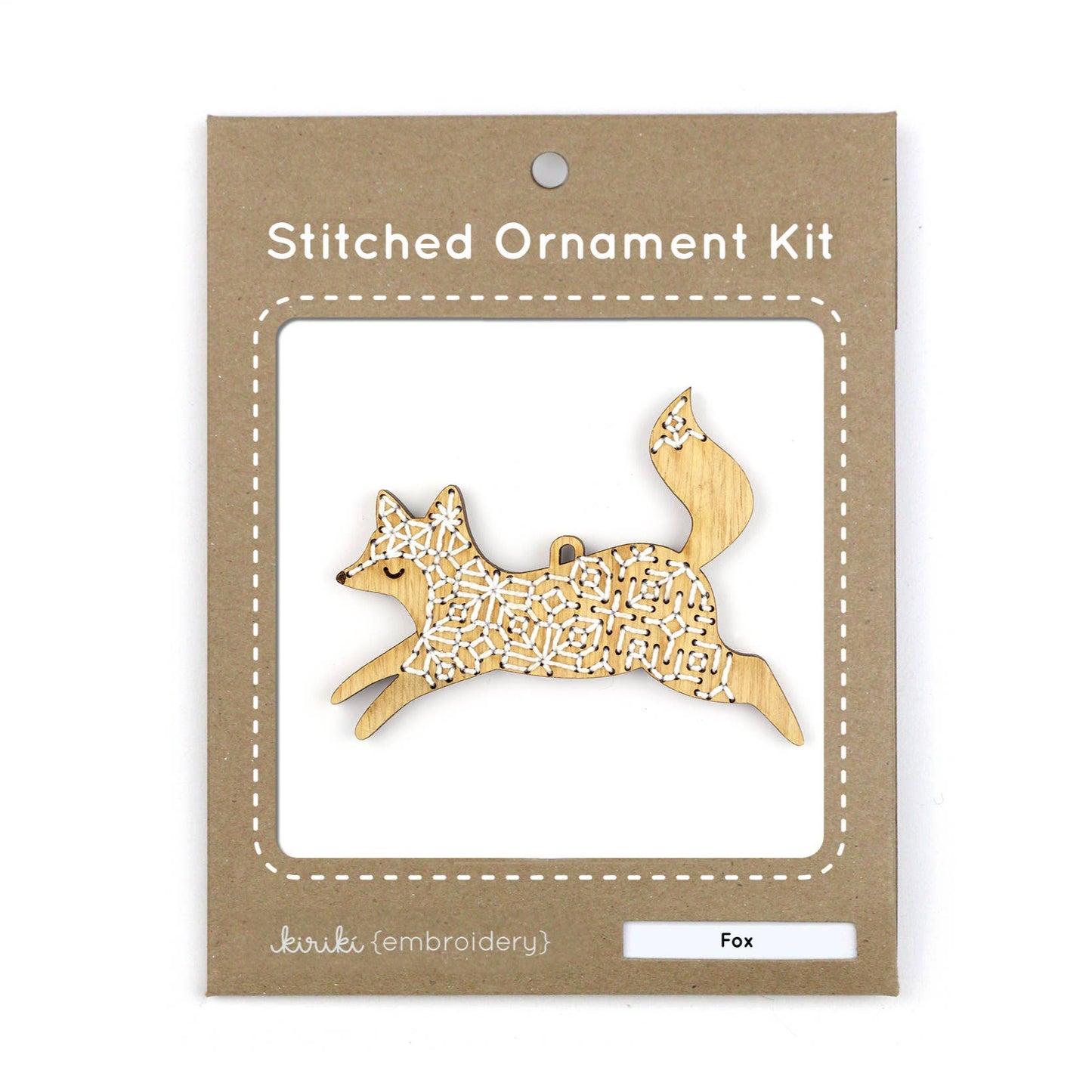 Kiriki Press-Fox DIY Ornament Kit-embroidery kit-gather here online