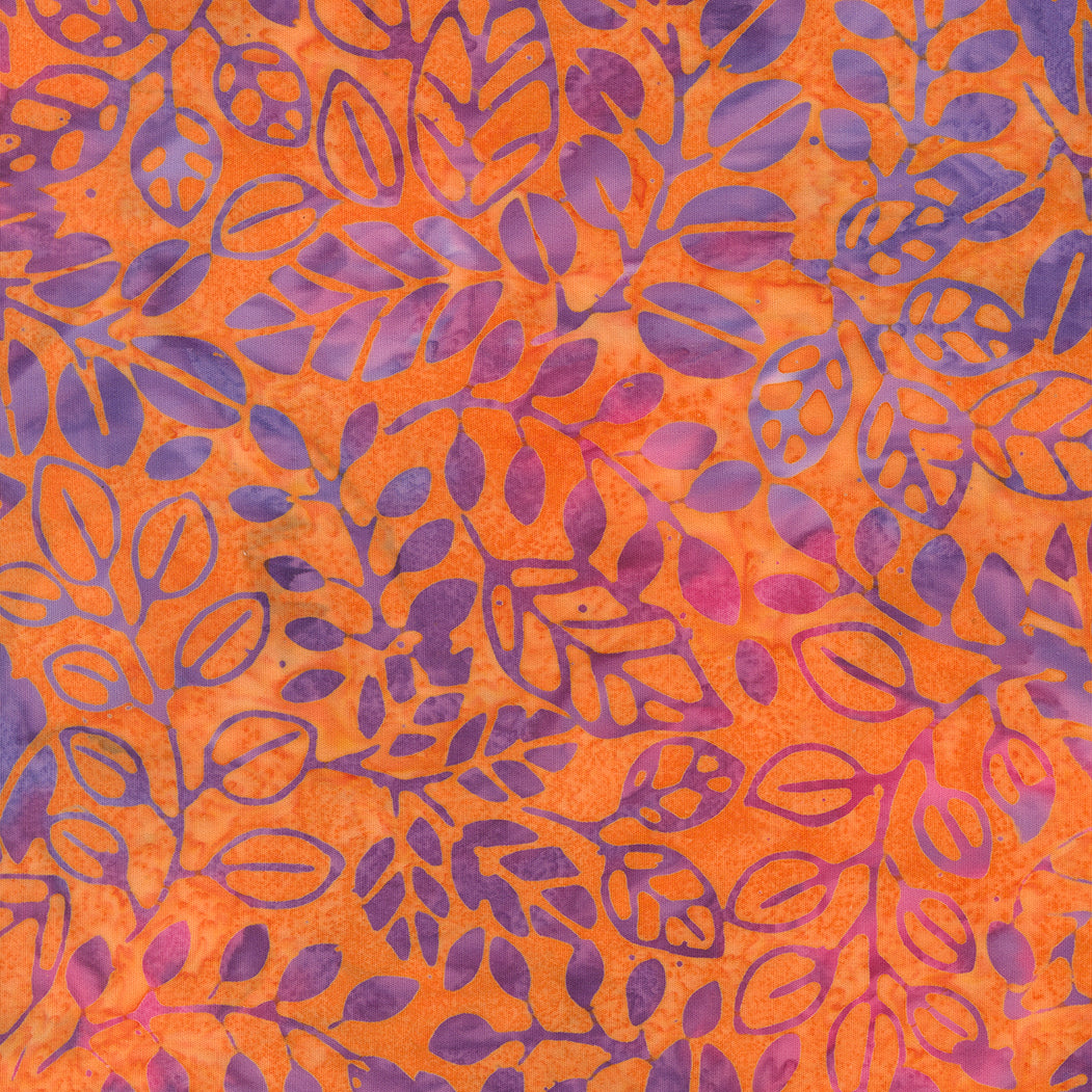 Moda-Vines Print Tangerine-fabric-gather here online