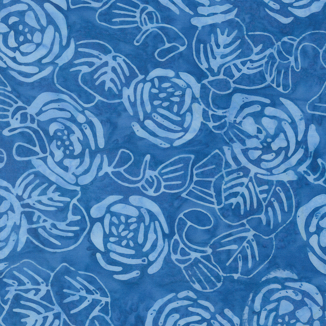 Moda-Flower Petals Cobalt-fabric-gather here online