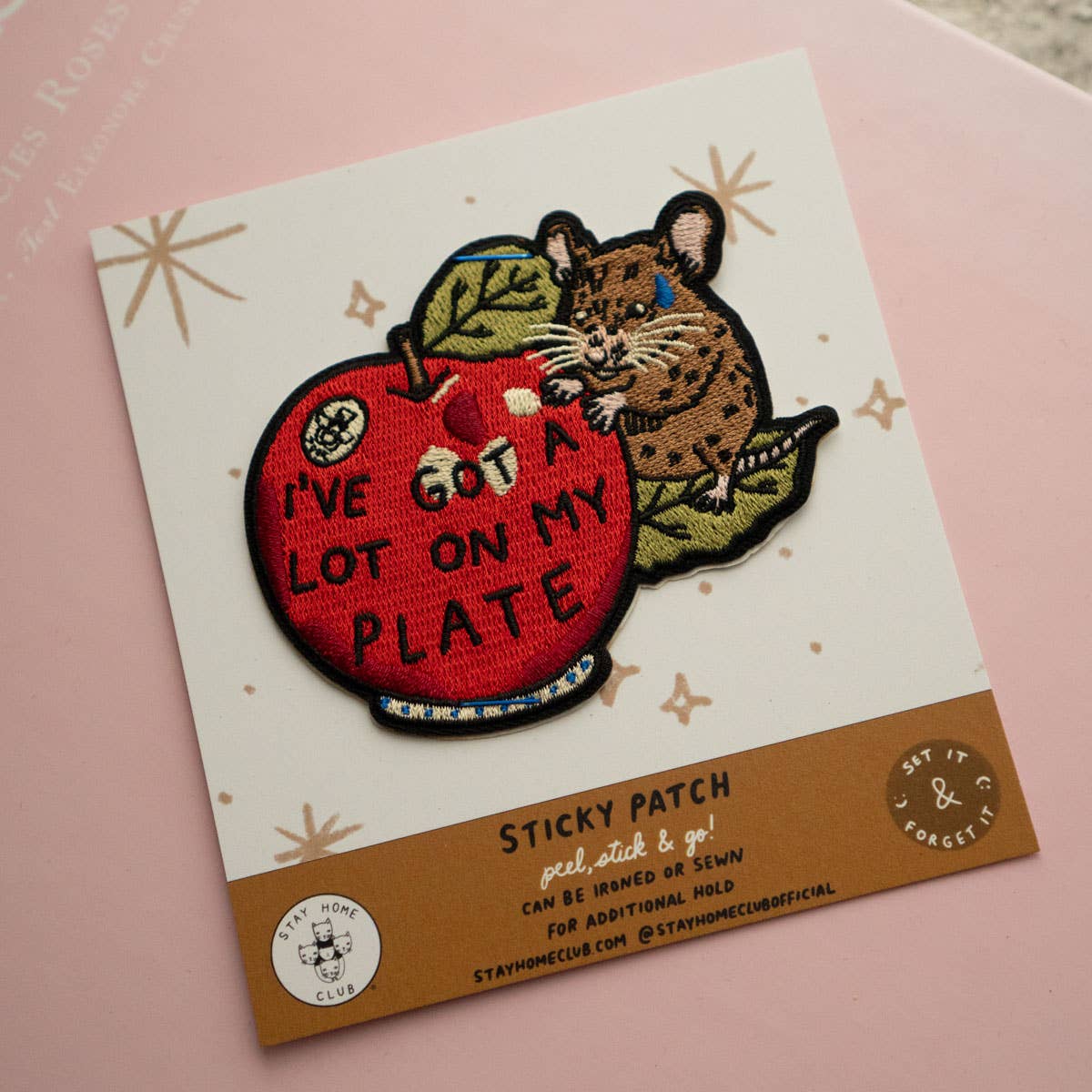 Stay Home Club-A Lot On My Plate - Sticky Patch-accessory-gather here online