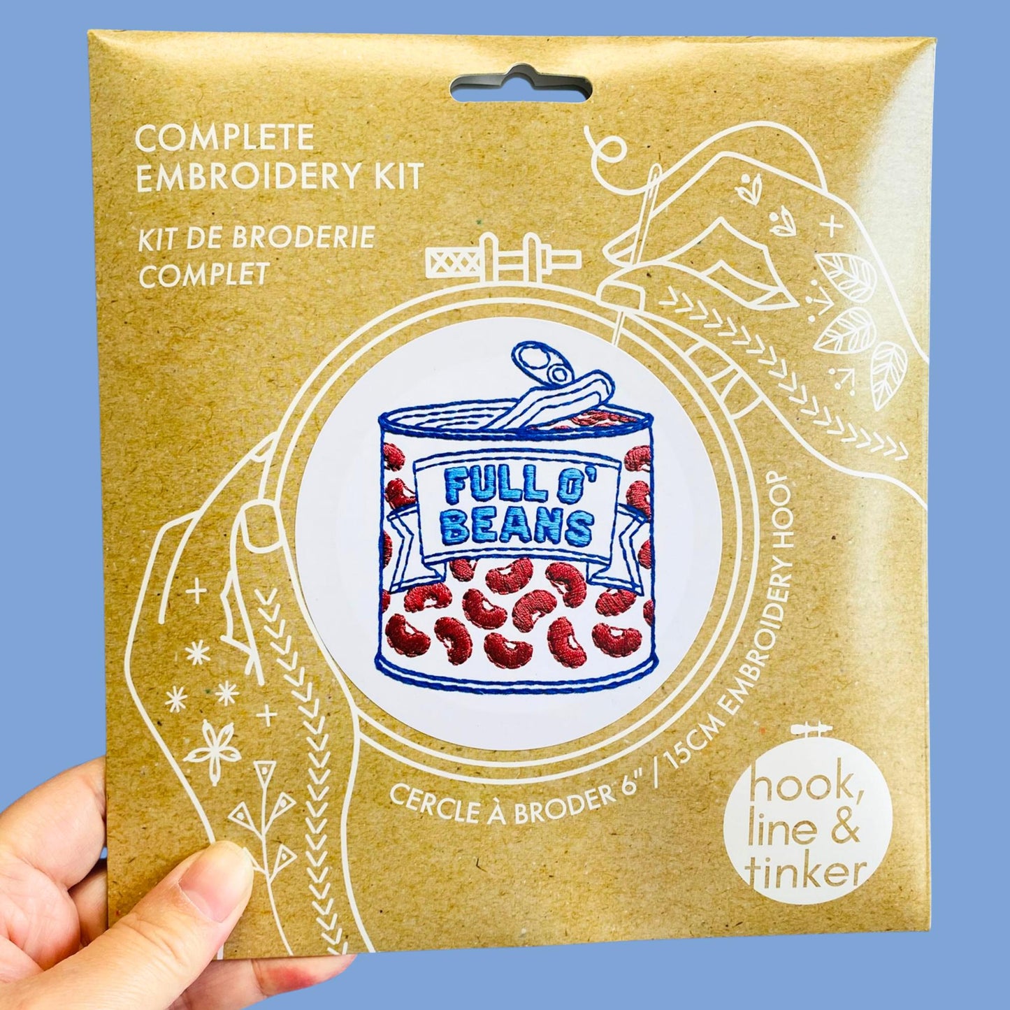 Hook, Line & Tinker-Beans Embroidery Kit-embroidery kit-gather here online