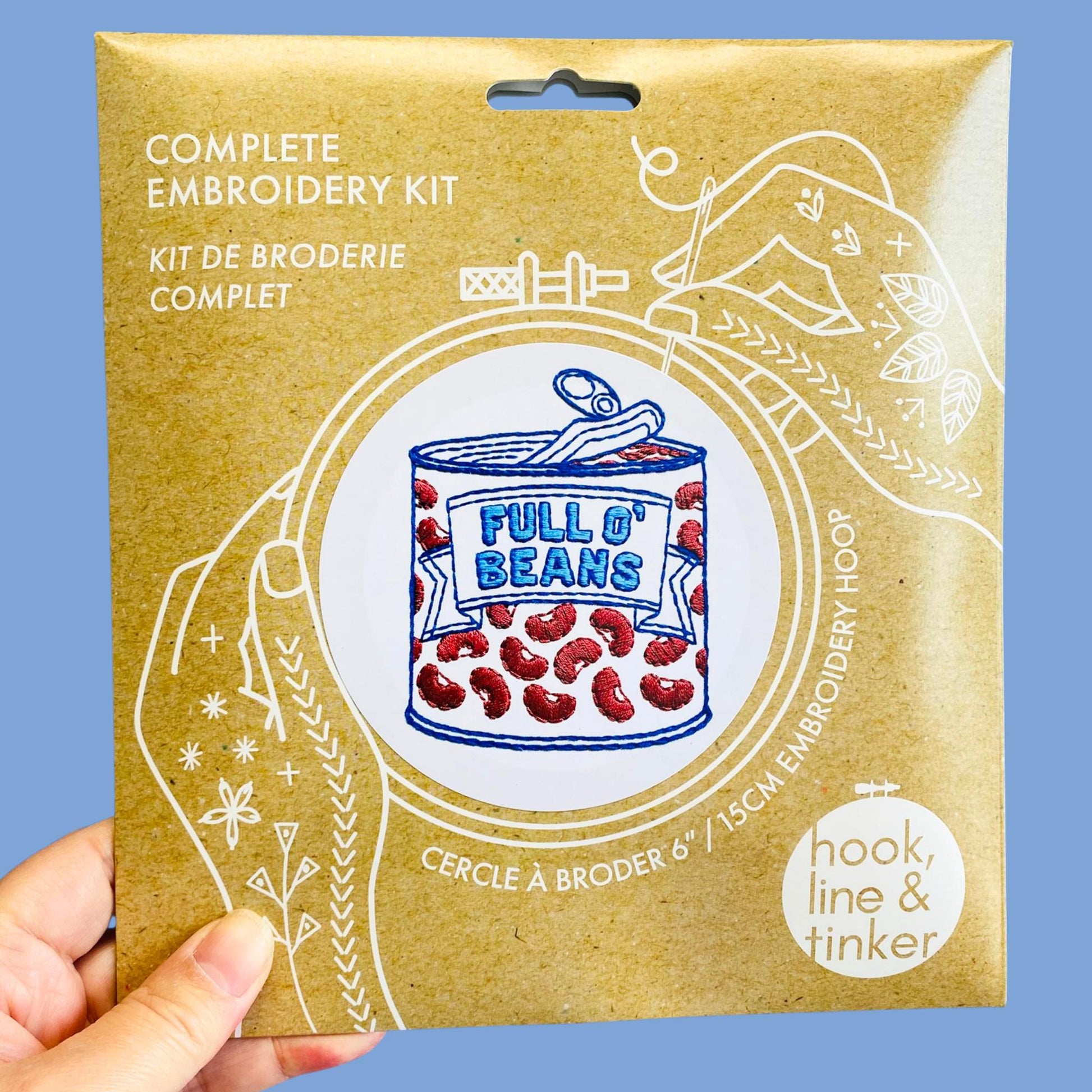 Hook, Line & Tinker-Beans Embroidery Kit-embroidery kit-gather here online