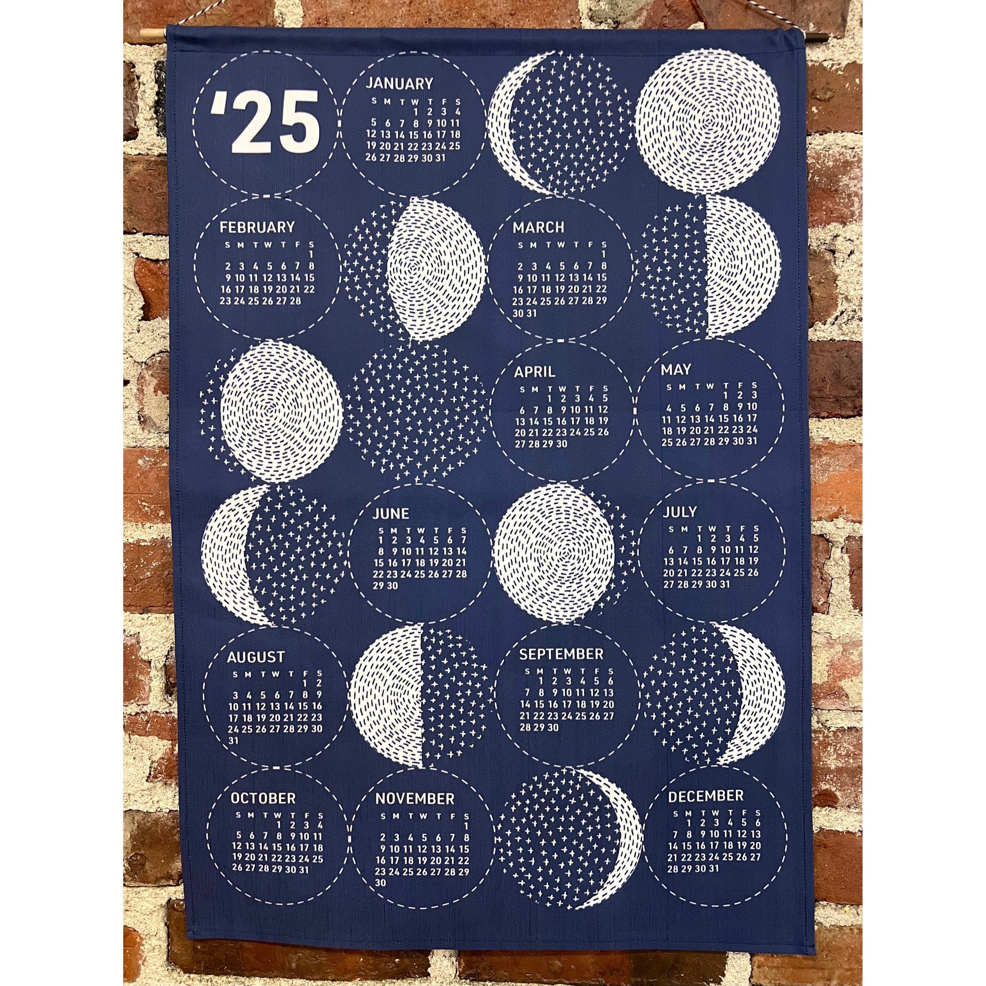 2025 Tea Towel Calendar Moon Phases gather here online