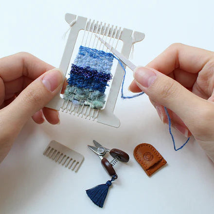 Cohana-Pokeori Weaving Kit & Seki Mini Scissors Set-weaving loom-gather here online