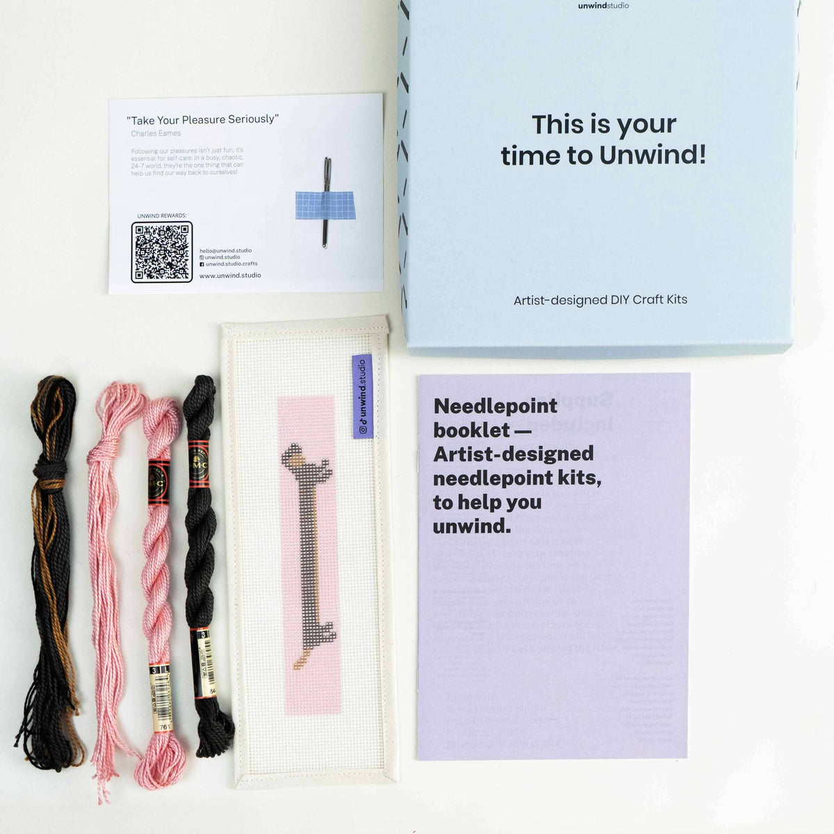 The Wi(e)nner Key Fob Needlepoint Kit