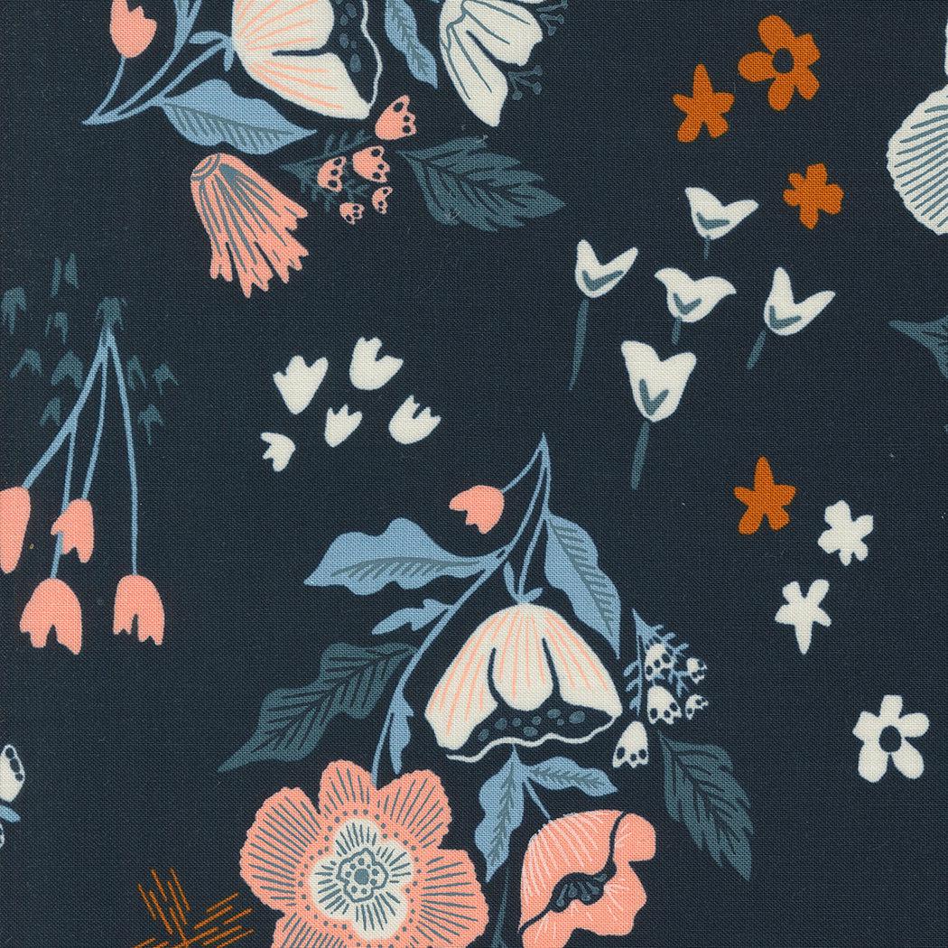 Moda-Garden Tales Peacoat-fabric-gather here online