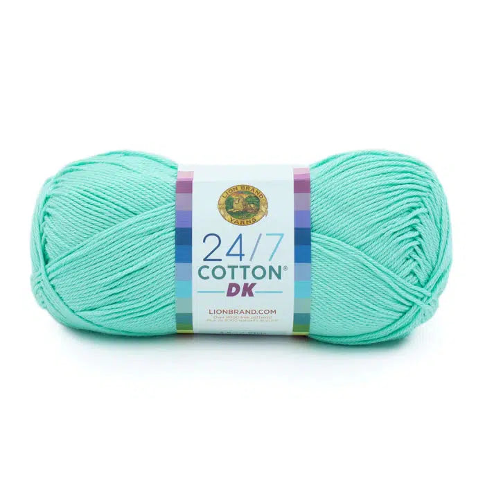 Lion Brand Yarns-24/7 Cotton DK-yarn-Fresh Mint-gather here online