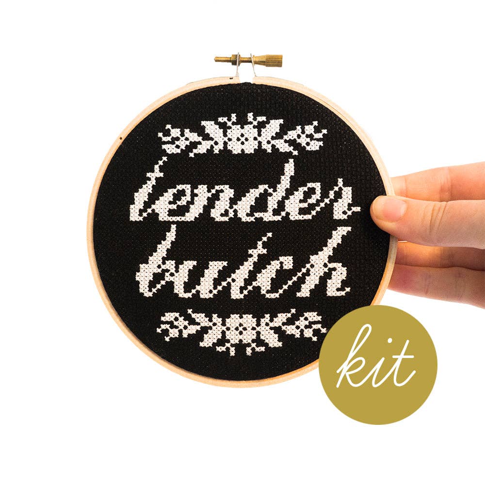 Junebug and Darlin-Tender Butch, 5" Cross Stitch Kit-xstitch kit-gather here online