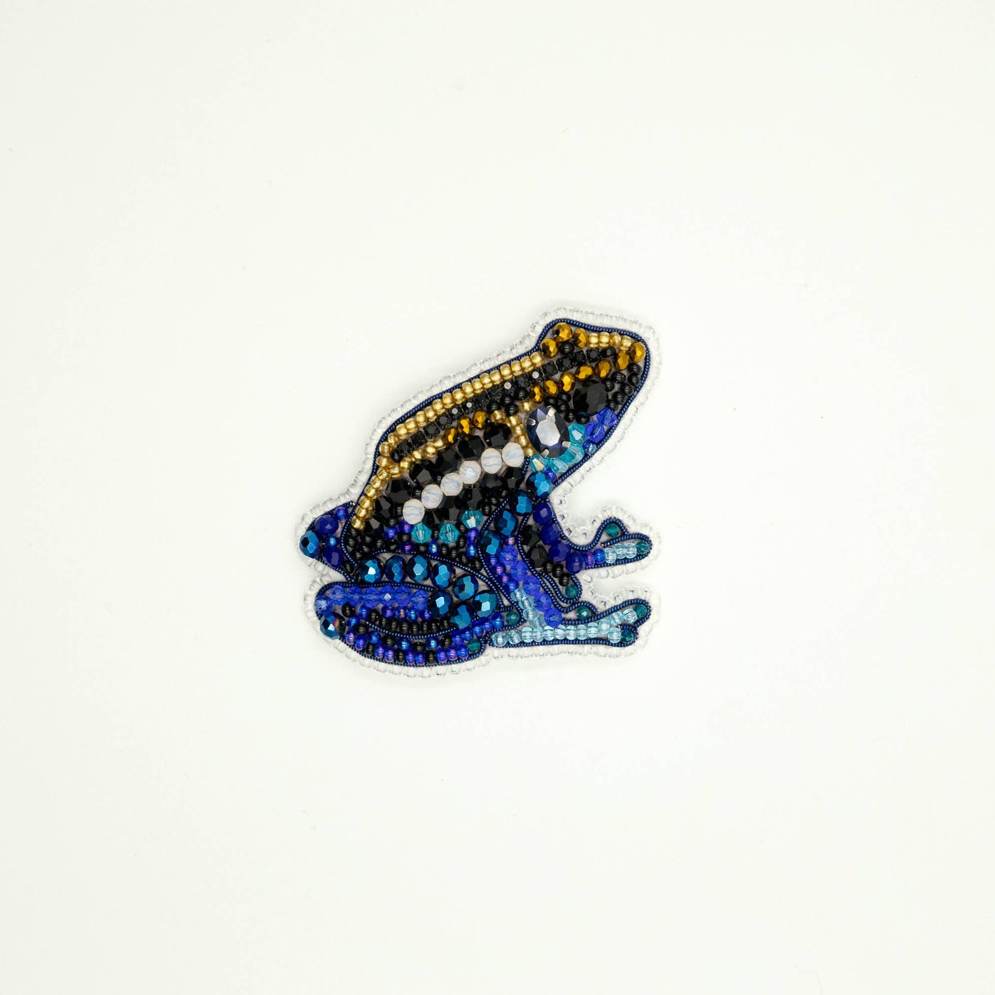 Bead Embroidery Kit: DIY Seed Bead Frog Brooch
