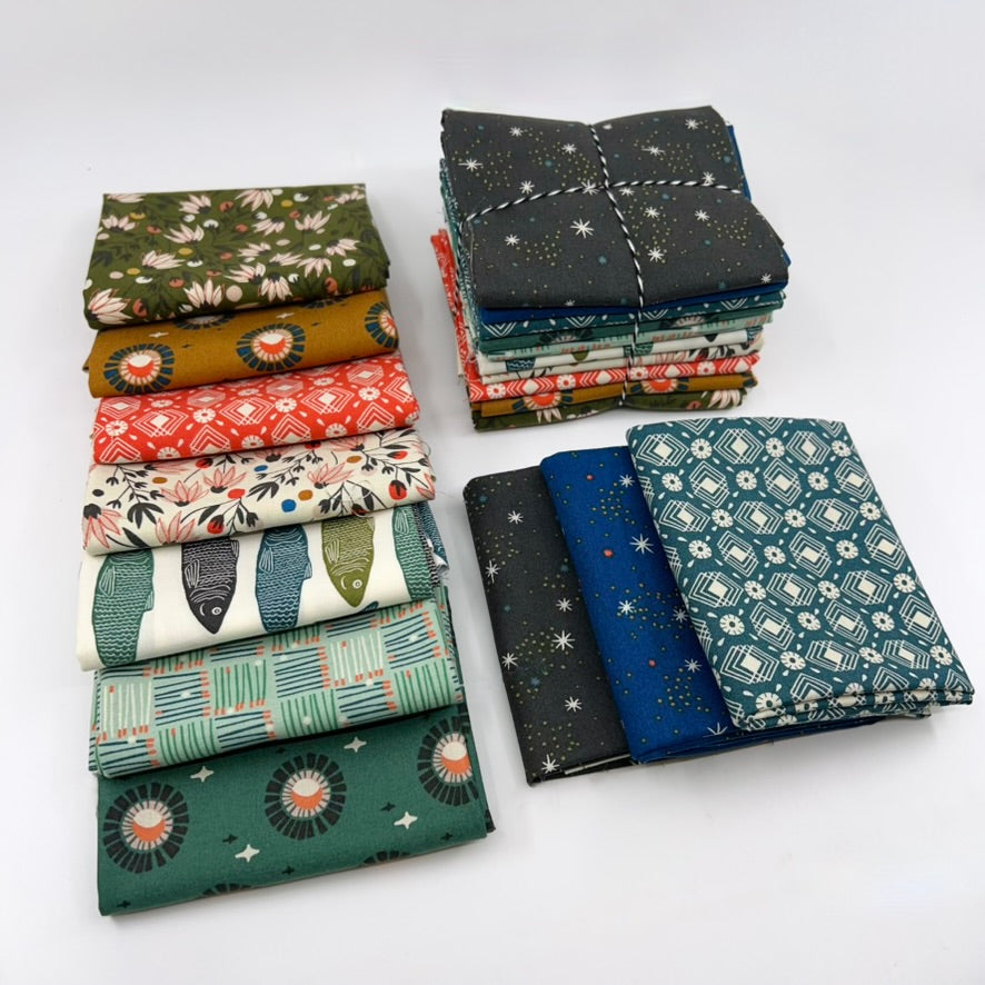 Cotton + Steel-Fat Quarter Bundle of Riverbank (10 Pieces)-fat quarters-gather here online