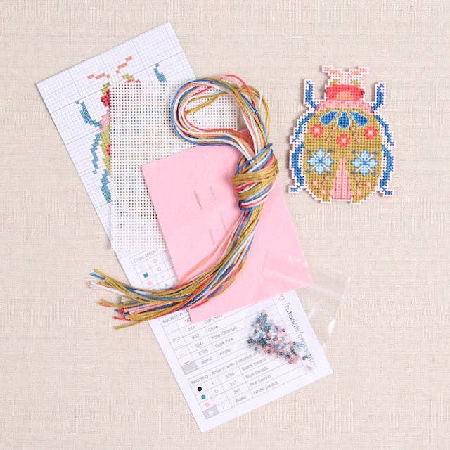 Benzie Design-Blooming Bugs Beetle Cross Stitch Kit-xstitch kit-gather here online