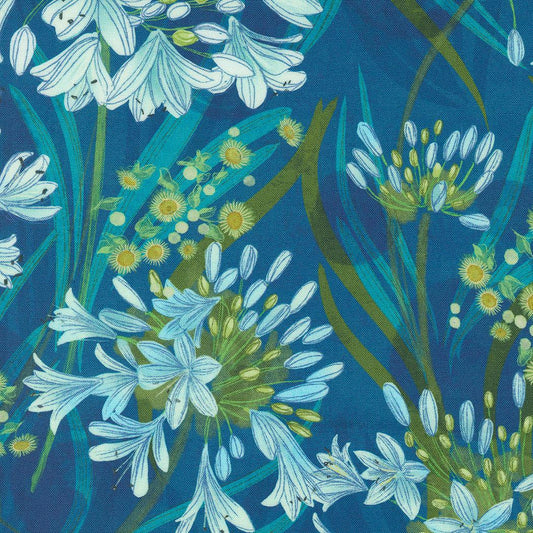 Moda-Agapanthus Coastal-fabric-gather here online