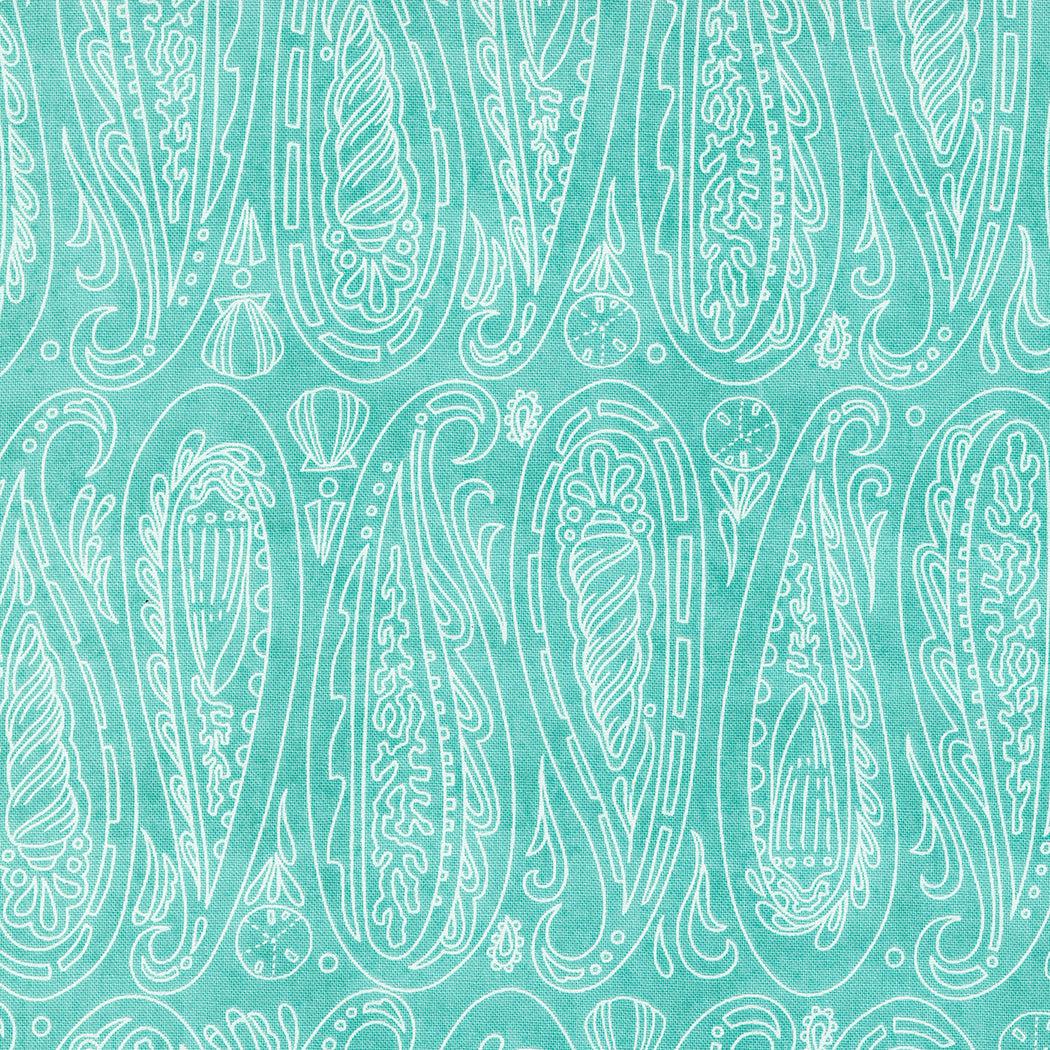Paisley Pattern Shell Paisley Shells Aqua – gather here online