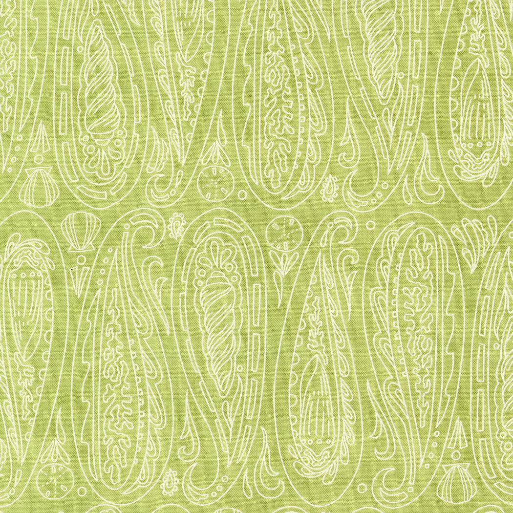 Moda-Paisley Shells Kelp-fabric-gather here online