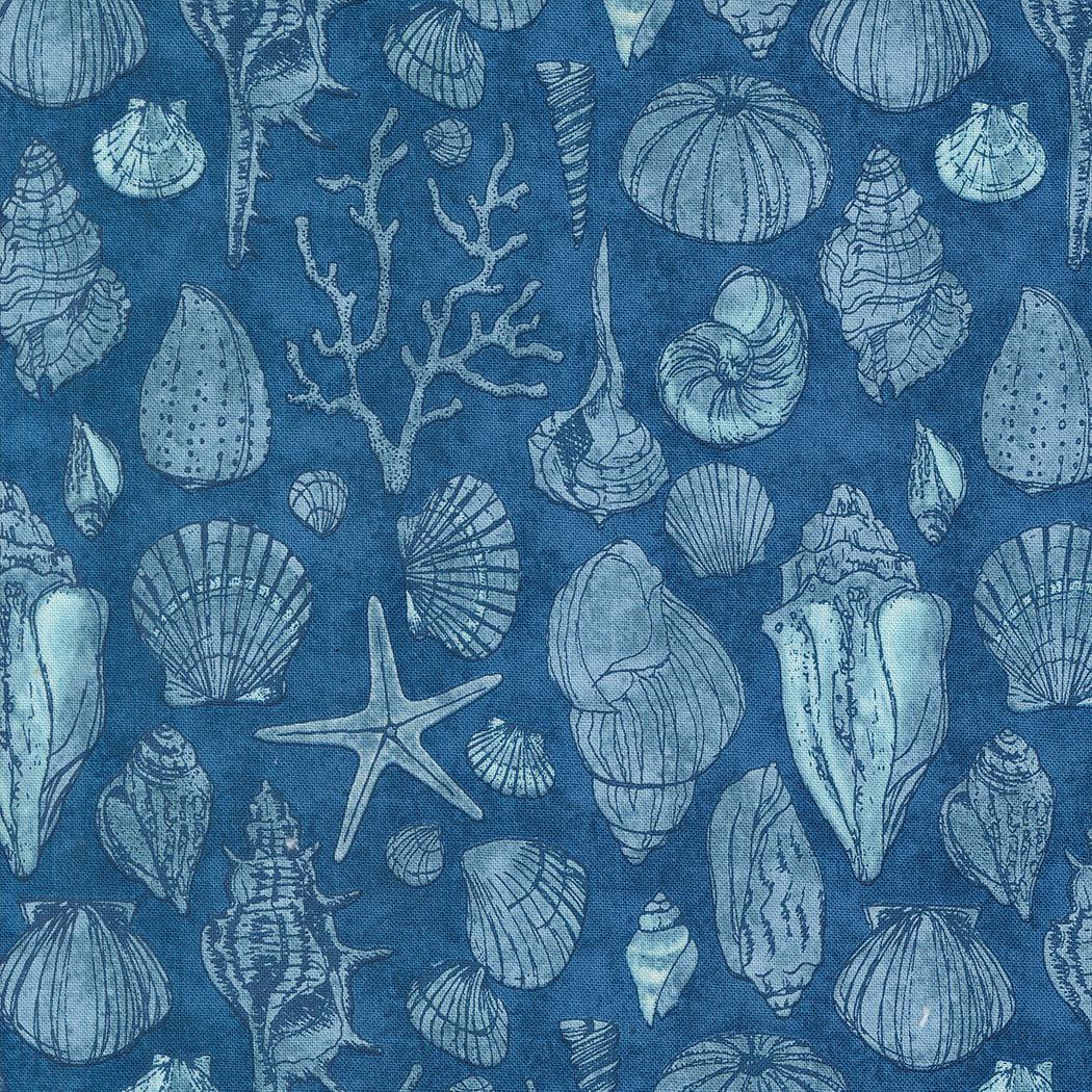 Moda-Sketchy Shells Coastal-fabric-gather here online