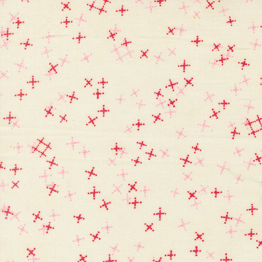 Moda-Tiny Pluses Cream-fabric-gather here online