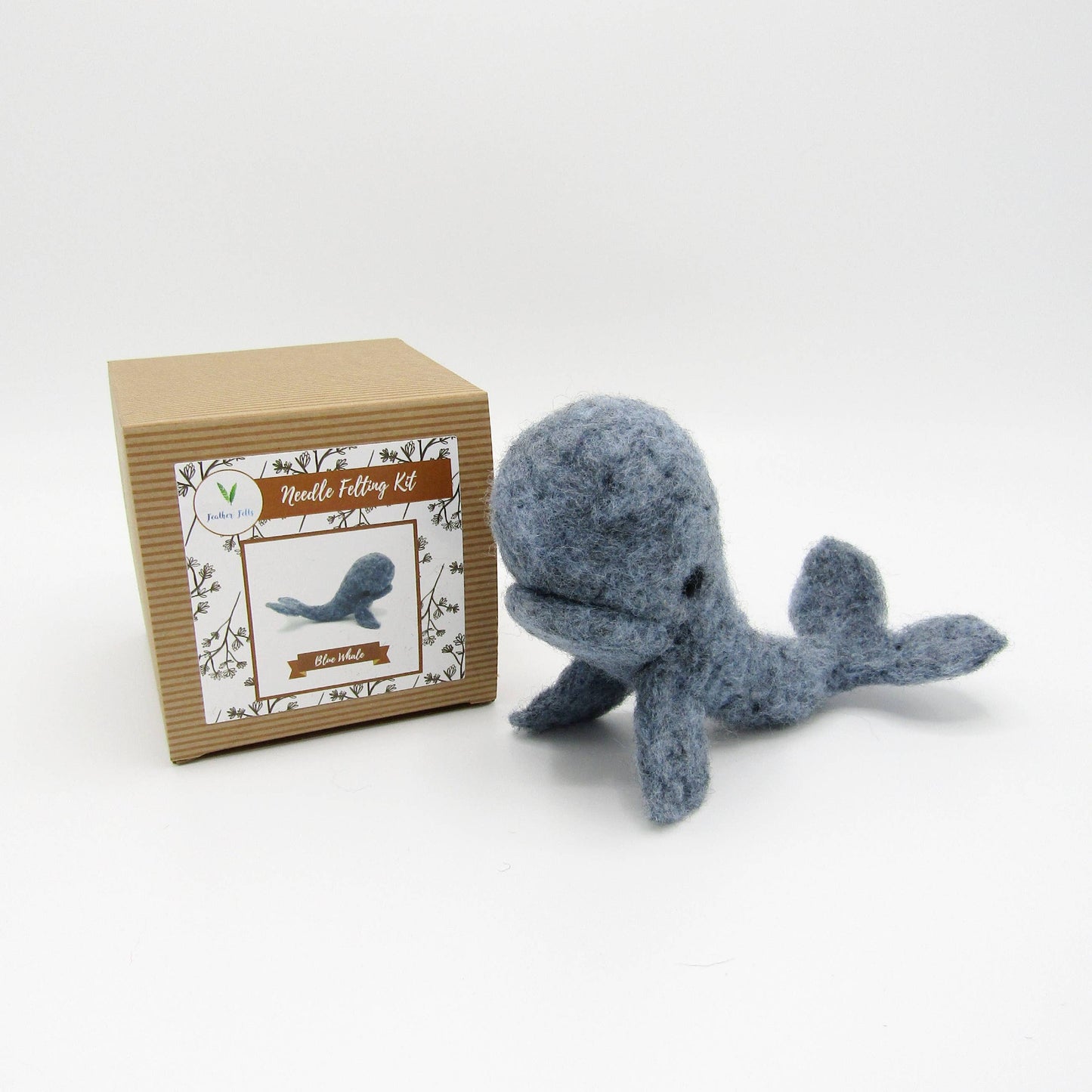 Feather Felts-Blue Whale Needle Felting Kit - Without Foam-craft kit-gather here online