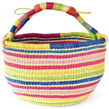 African Modern-Rainbow Connection Handwoven Decorative Bolga Basket-accessory-gather here online