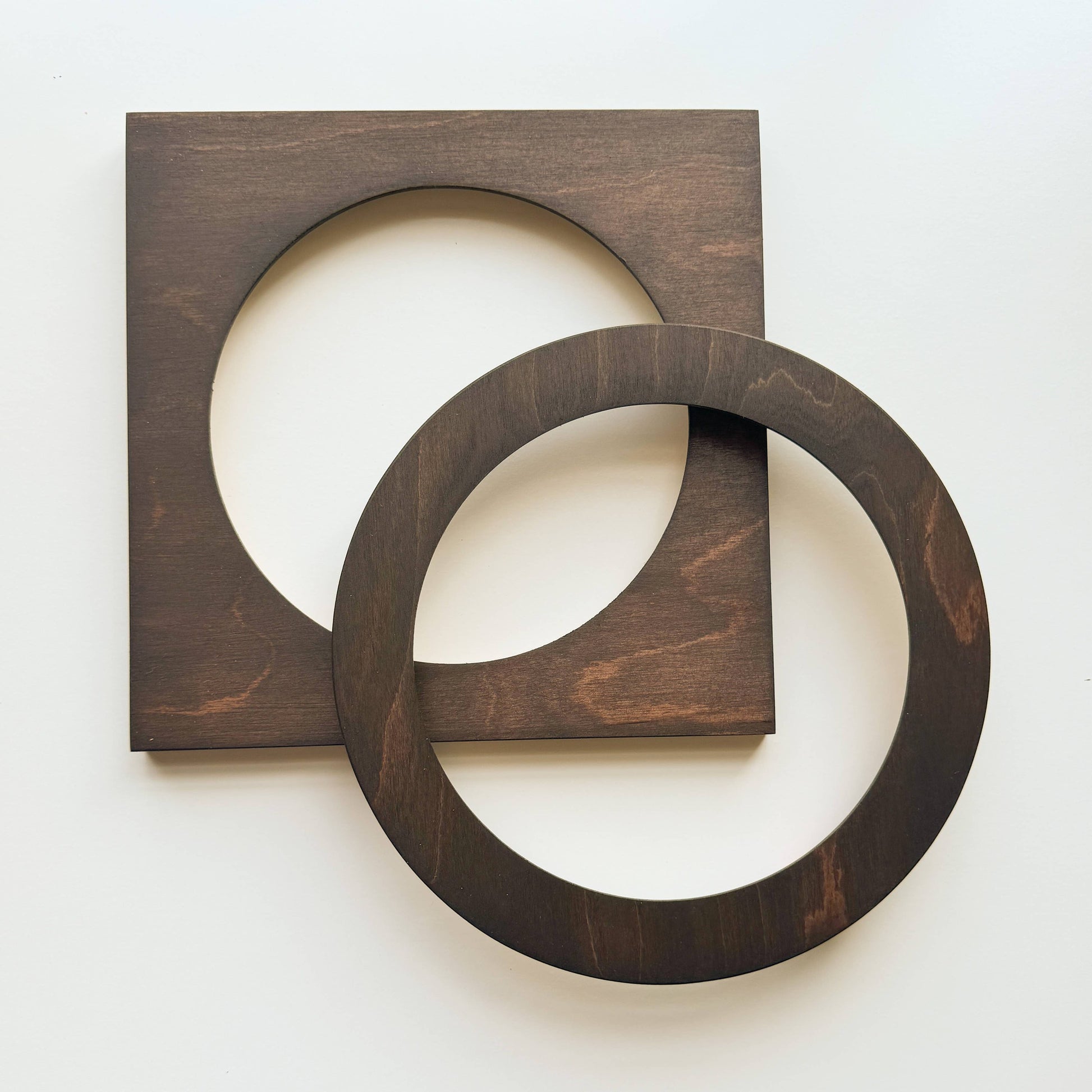 Modern Hoopla-Square Embroidery Hoop Art Frame - 8" Dark Walnut Stain-embroidery notion-gather here online