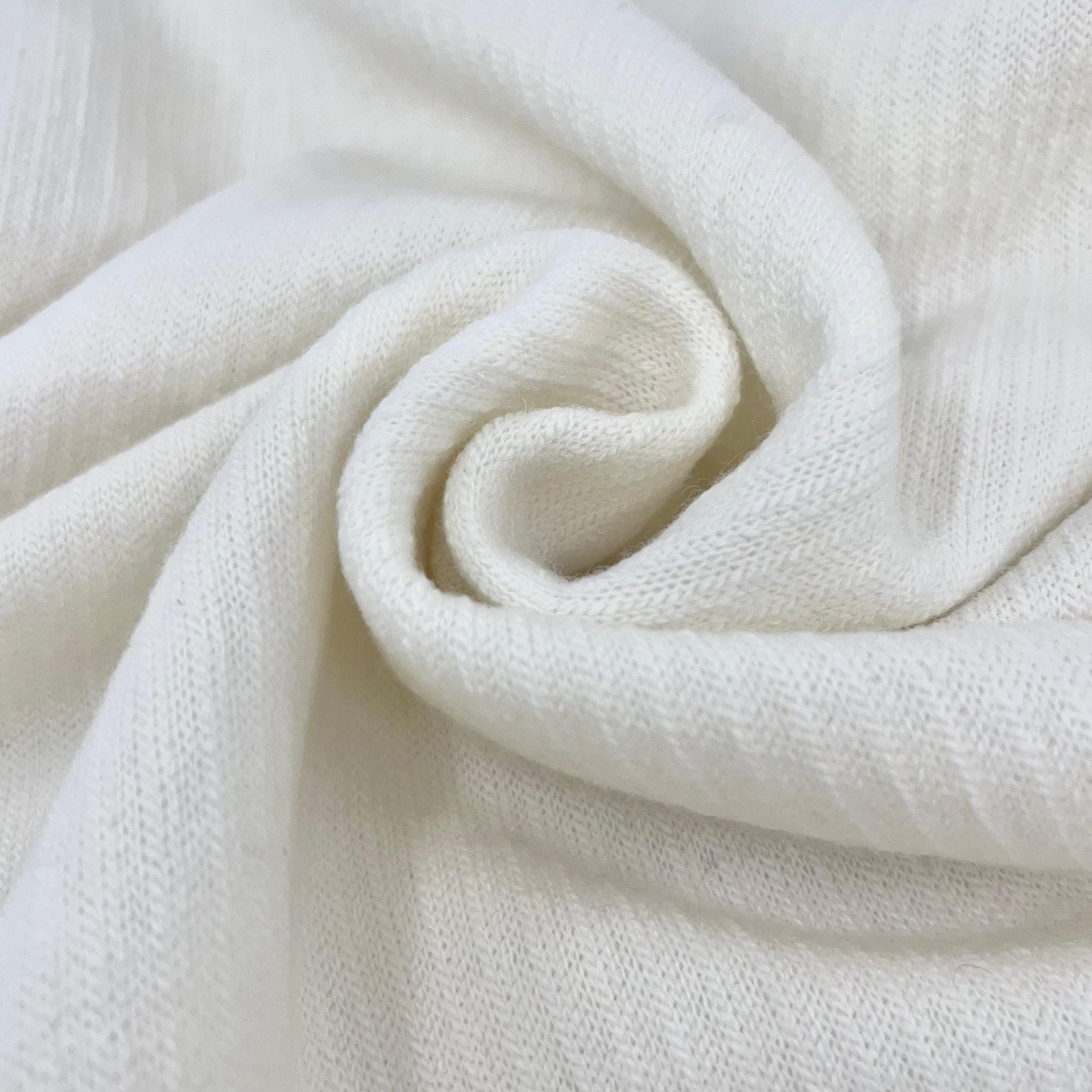 Vingtsept-Wool Rib Knit - Plain Ivory-fabric-gather here online