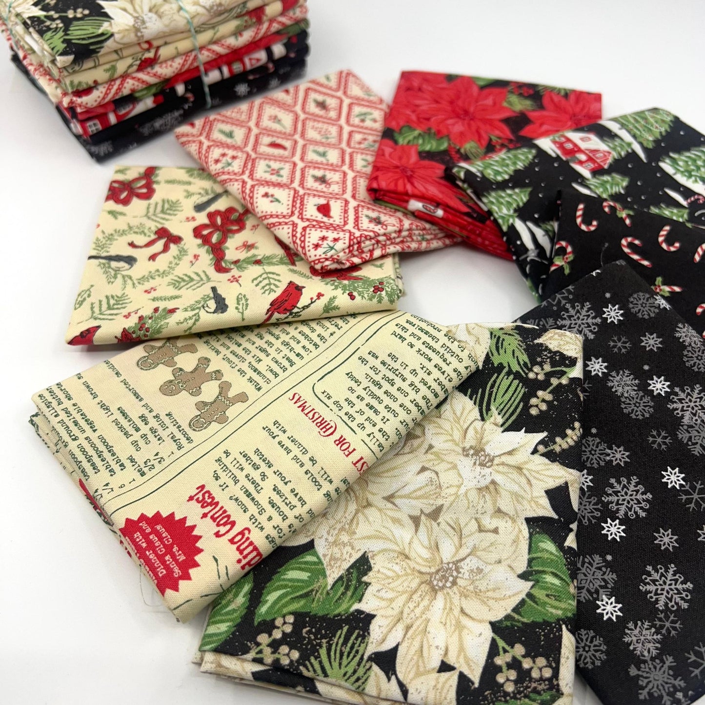 Fat Quarter Bundle of Holiday Cheer (8 Pieces)