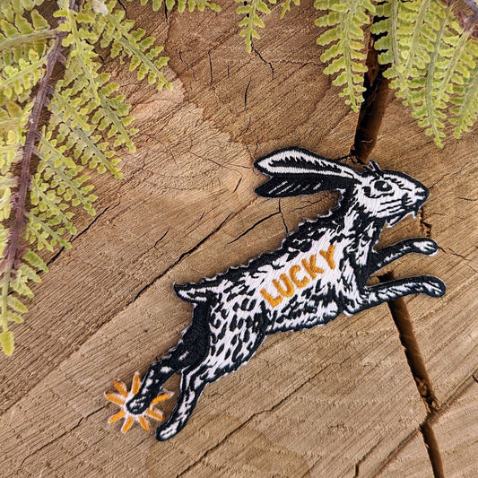 ilikesara-Lucky Rabbit's Foot Iron-On Patch-patches + pins-gather here online