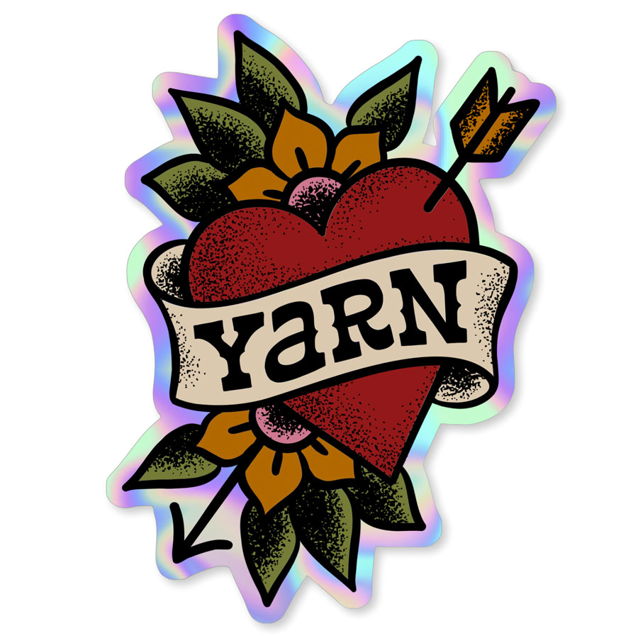 Yarn Tats: Full Heart Sticker