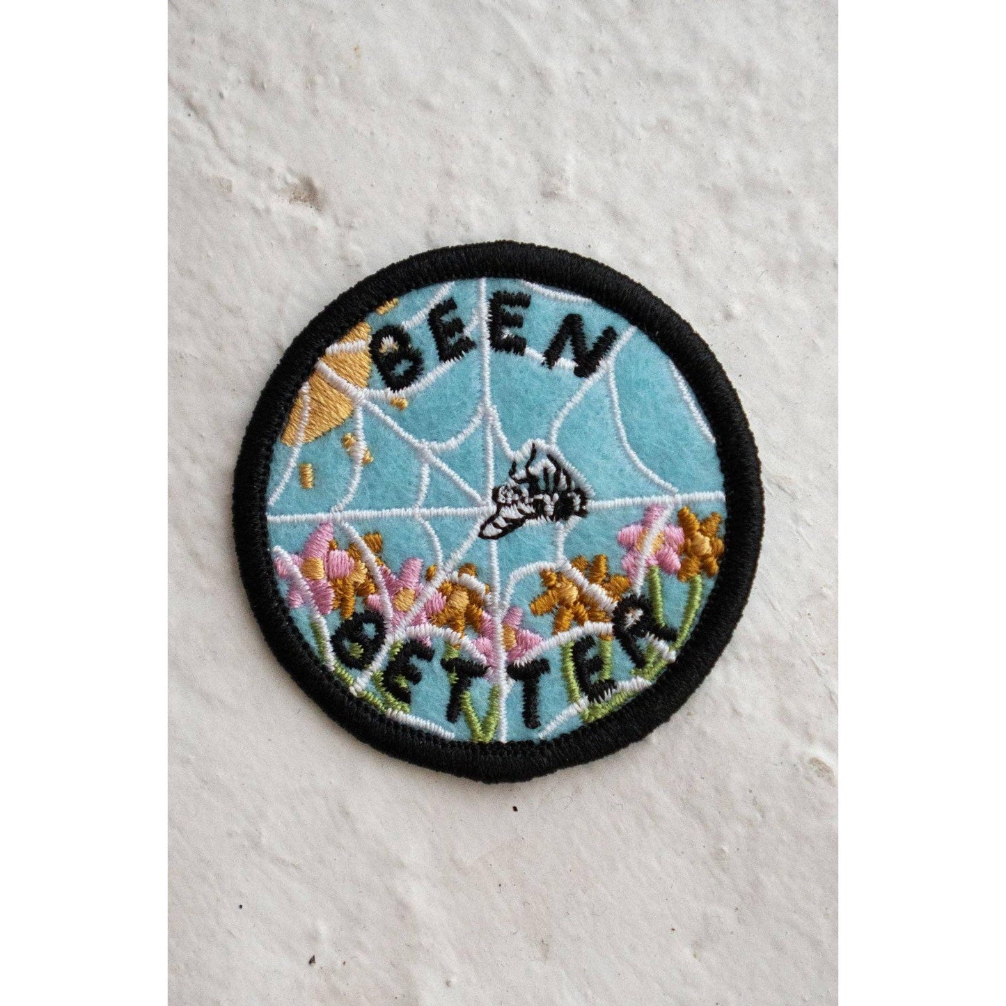 Stay Home Club-Been Better (Spiderweb) - Felt Sticky Patch-sticker-gather here online