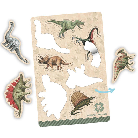 Noso Patches-Dino Dazzits Adhesive Patch Set-patches + pins-gather here online