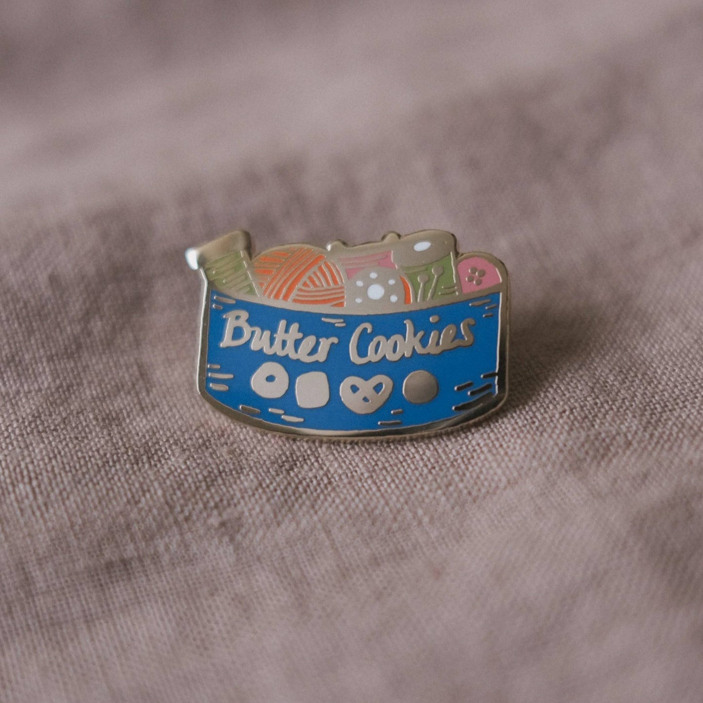 Justine Gilbuena-Butter Cookie Sewing Kit Enamel Pin-patches + pins-gather here online