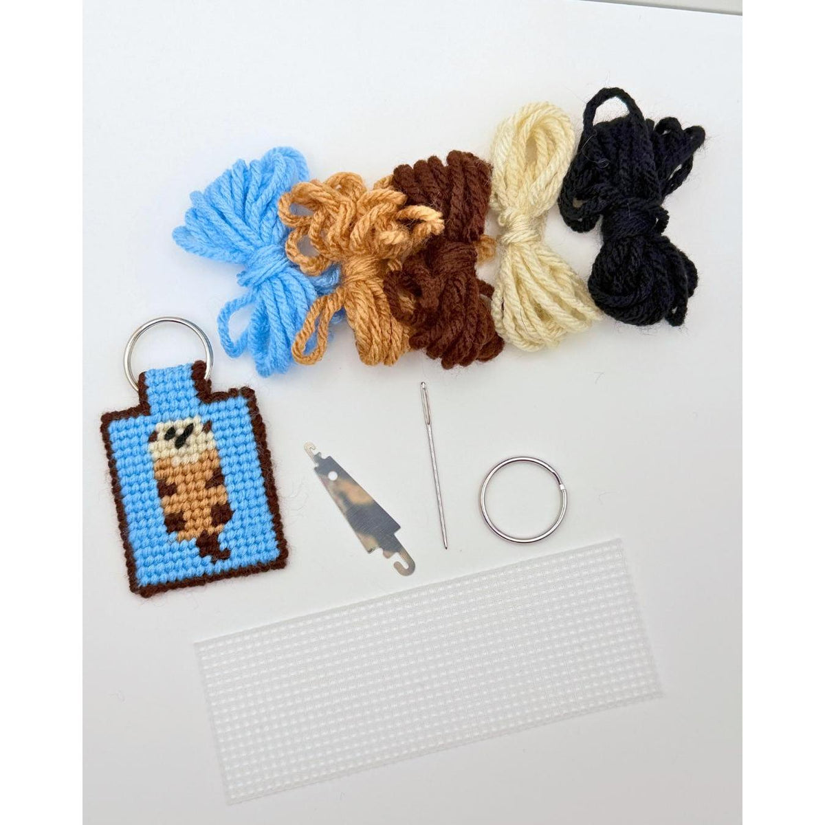 Just Stitching Away-Needlepoint Keychain Kit - Otter-xstitch kit-gather here online