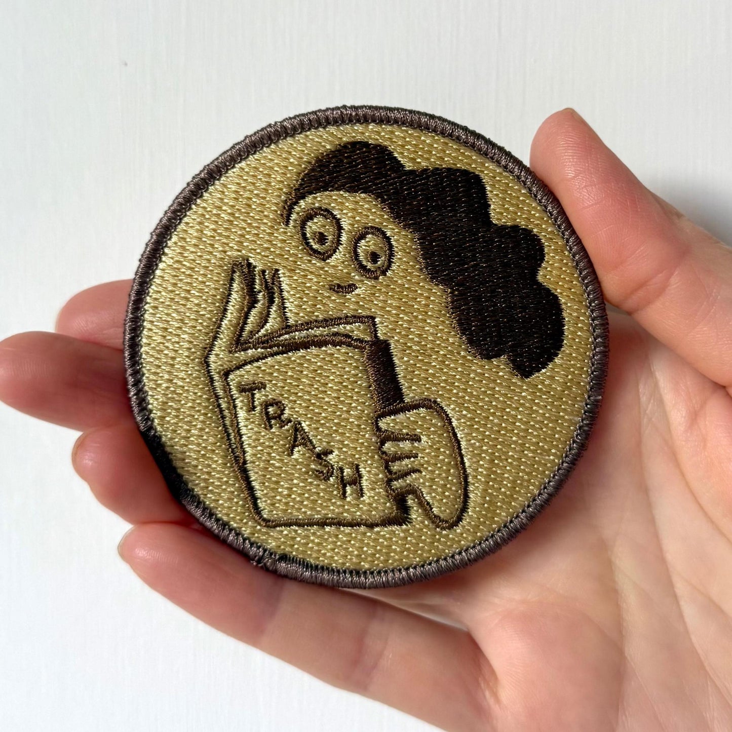 Ramona Muse Lambert-Reading Trash 3" Embroidered Patch-patches + pins-gather here online