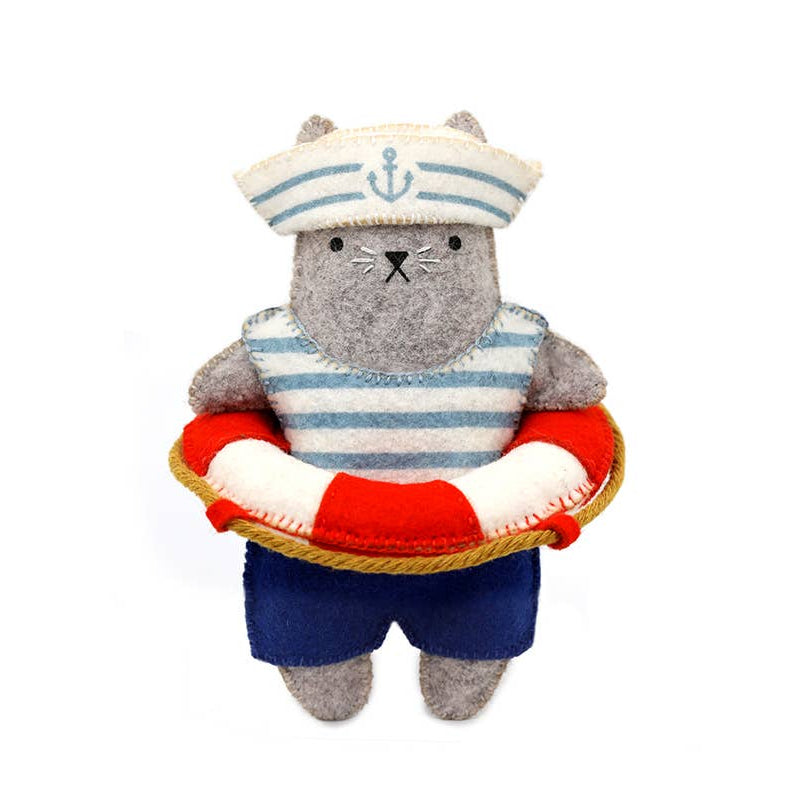 Kiriki Press-Sailor Cat Felt Doll Kit-embroidery kit-gather here online
