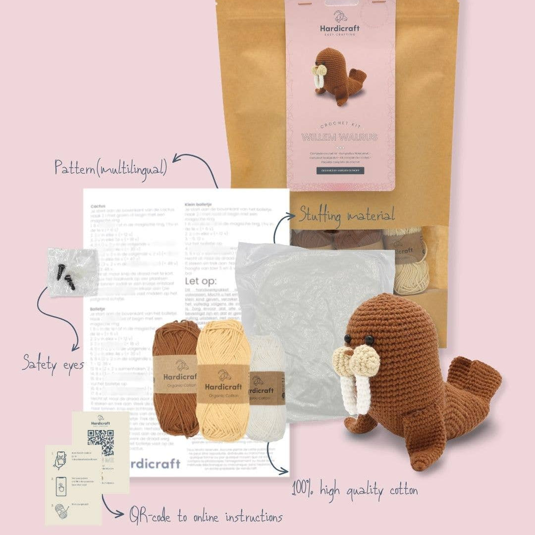 Hardicraft-DIY Crochet Kit - Willem Walrus-knitting / crochet kit-gather here online