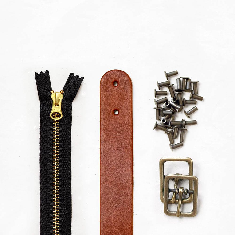 Klum House Workshop-Slabtown Backpack Leather + Hardware Kit - Brown Leather-hardware kit-gather here online