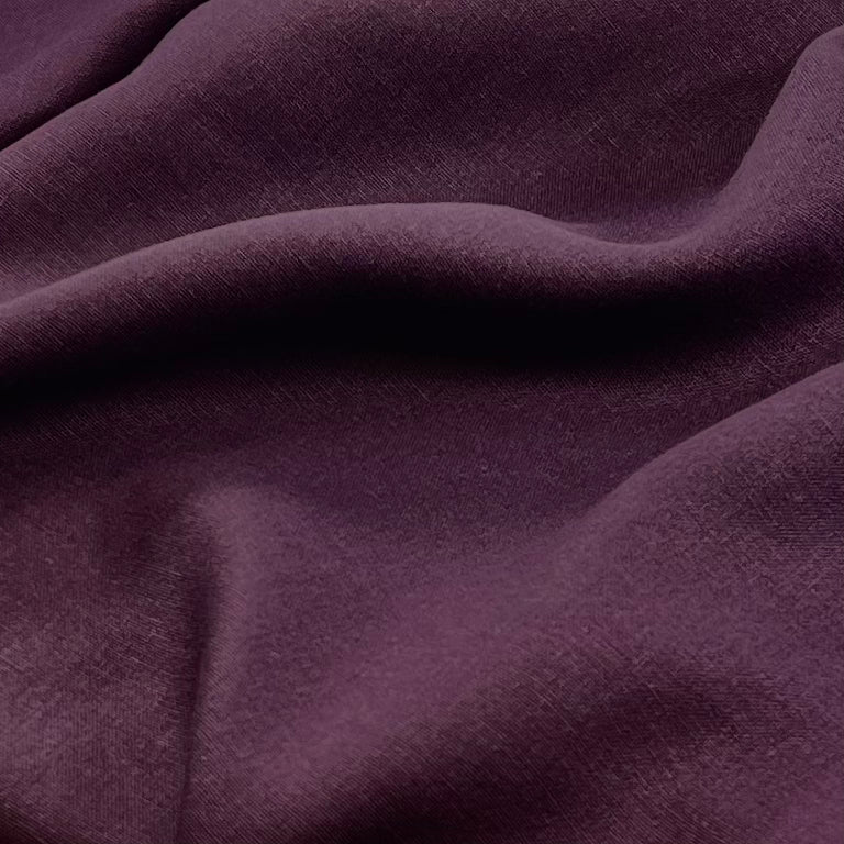 Lino Textil-Nevada Linen Eggplant-fabric-gather here online