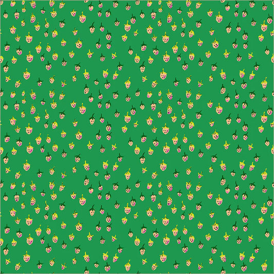 Windham Fabrics-Field Strawberries Jade-fabric-gather here online