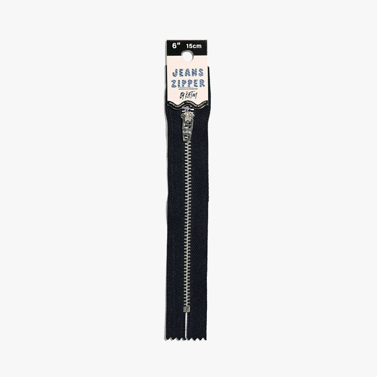 Kylie and The Machine-KATM 6" Jeans Zipper - Navy-zipper-gather here online