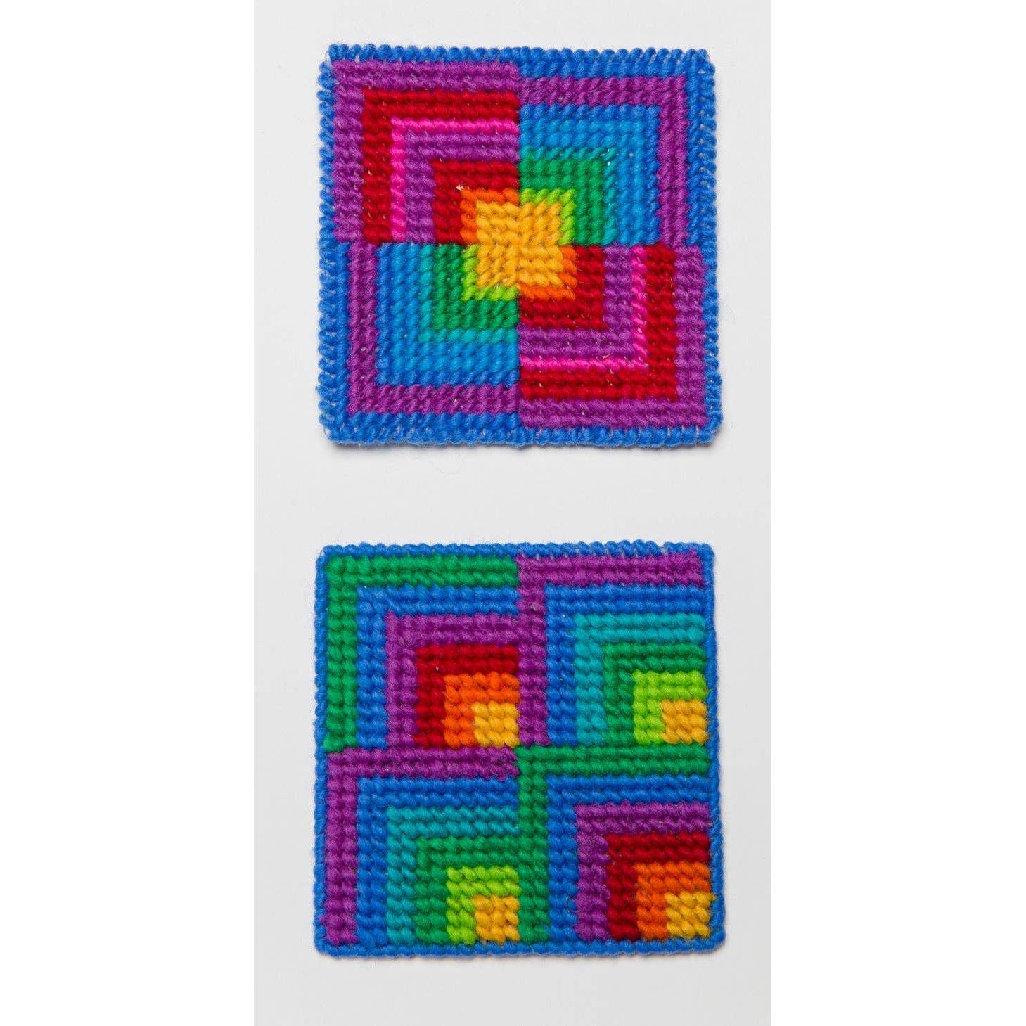 Friendly Loom-Needlepoint Coaster Kit-xstitch kit-gather here online