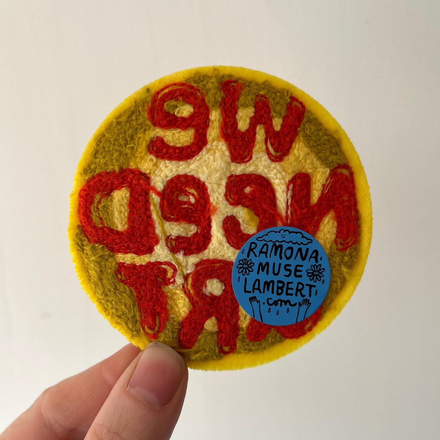 Ramona Muse Lambert-We Need Art Chenille Sew-On Patch-patches + pins-gather here online