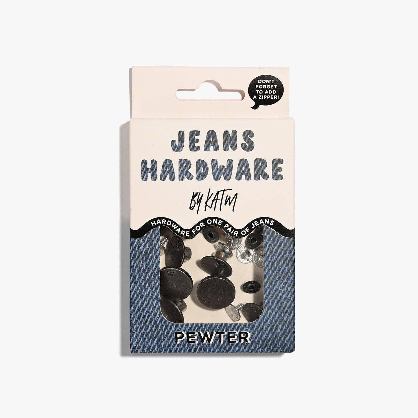 Kylie and The Machine-Jeans Hardware Kit - Pewter-hardware kit-gather here online