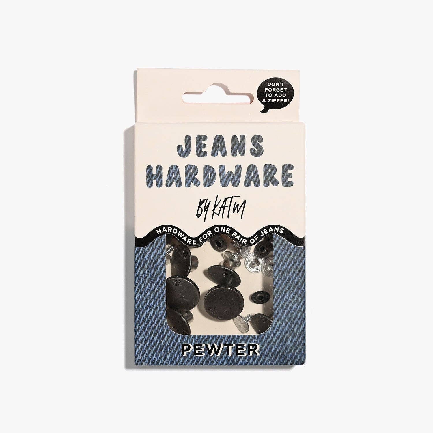 Kylie and The Machine-Jeans Hardware Kit - Pewter-hardware kit-gather here online