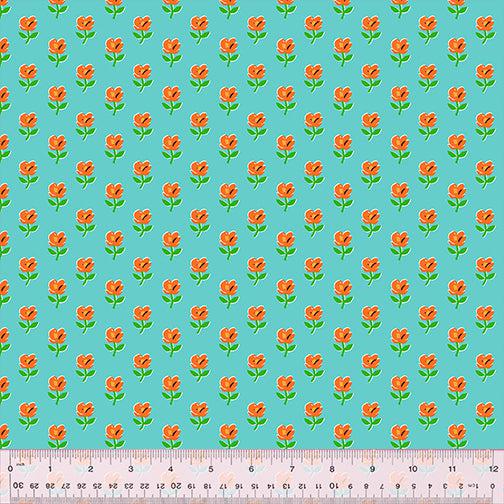 Windham Fabrics-Provence Teal-fabric-gather here online