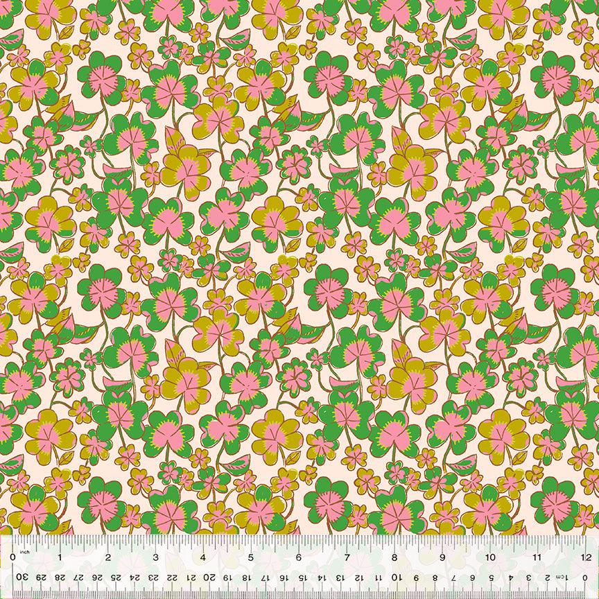 Windham Fabrics-Clover Blush-fabric-gather here online